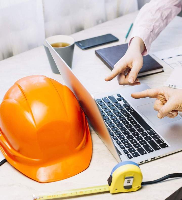 architecture concept with laptop workspace 1