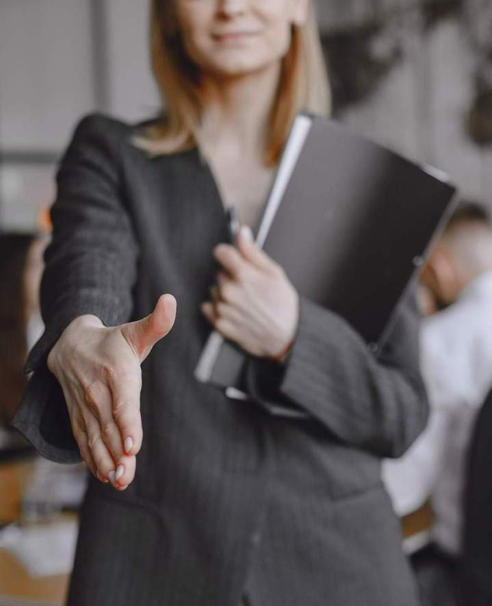 girl signs documents lady sitting table manager working office 1